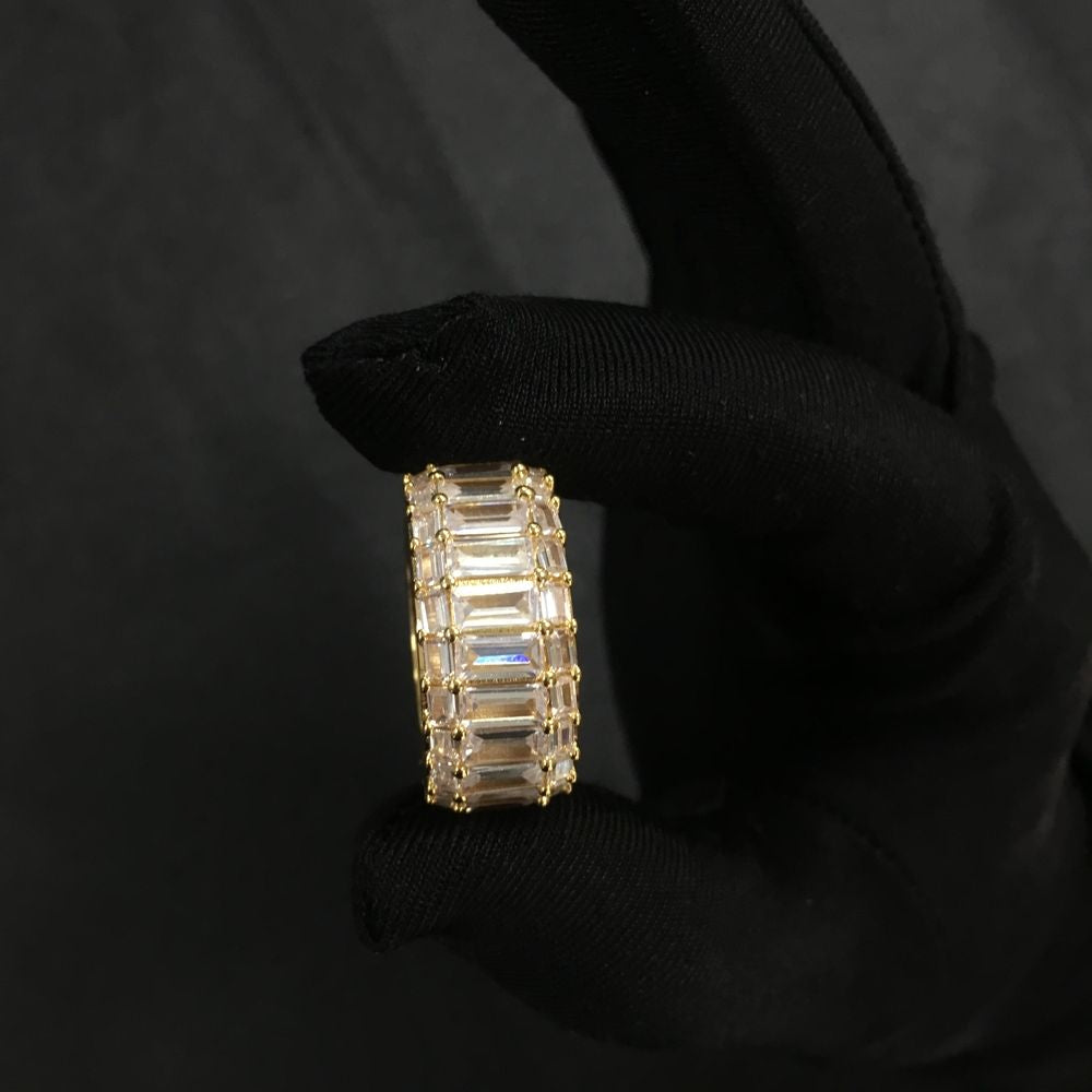 11mm Baguette-Cut Halo Band