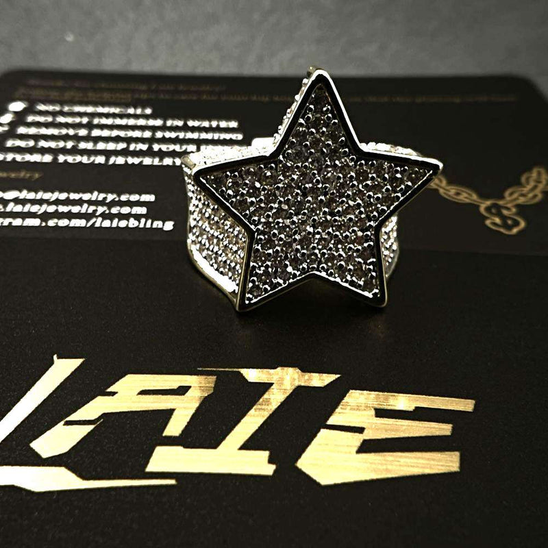 iced out star ring