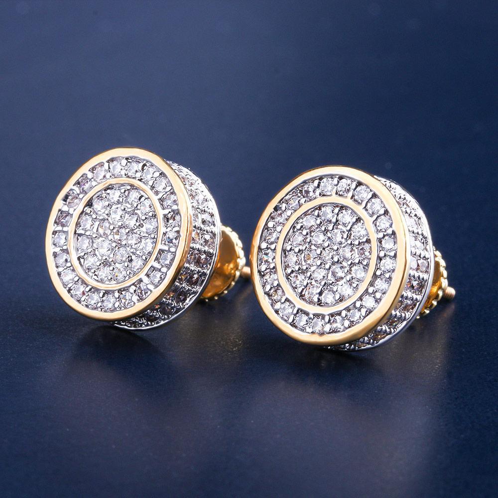 round cut diamond earrings