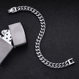 stainless steel cuban link bracelet