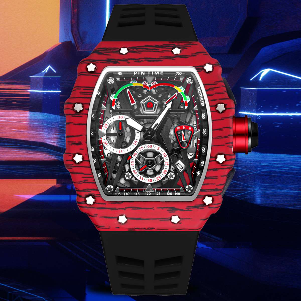 Punk Chronograph Sports Wrist Watch