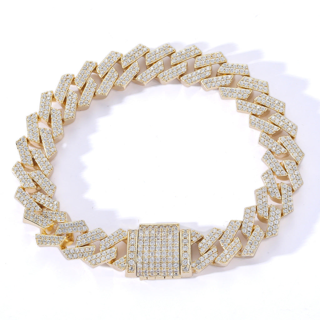 gold miami cuban link bracelet