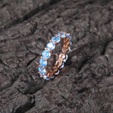 blue heart ring gold