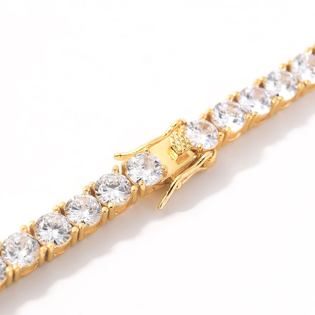 gold cubic zirconia tennis bracelets