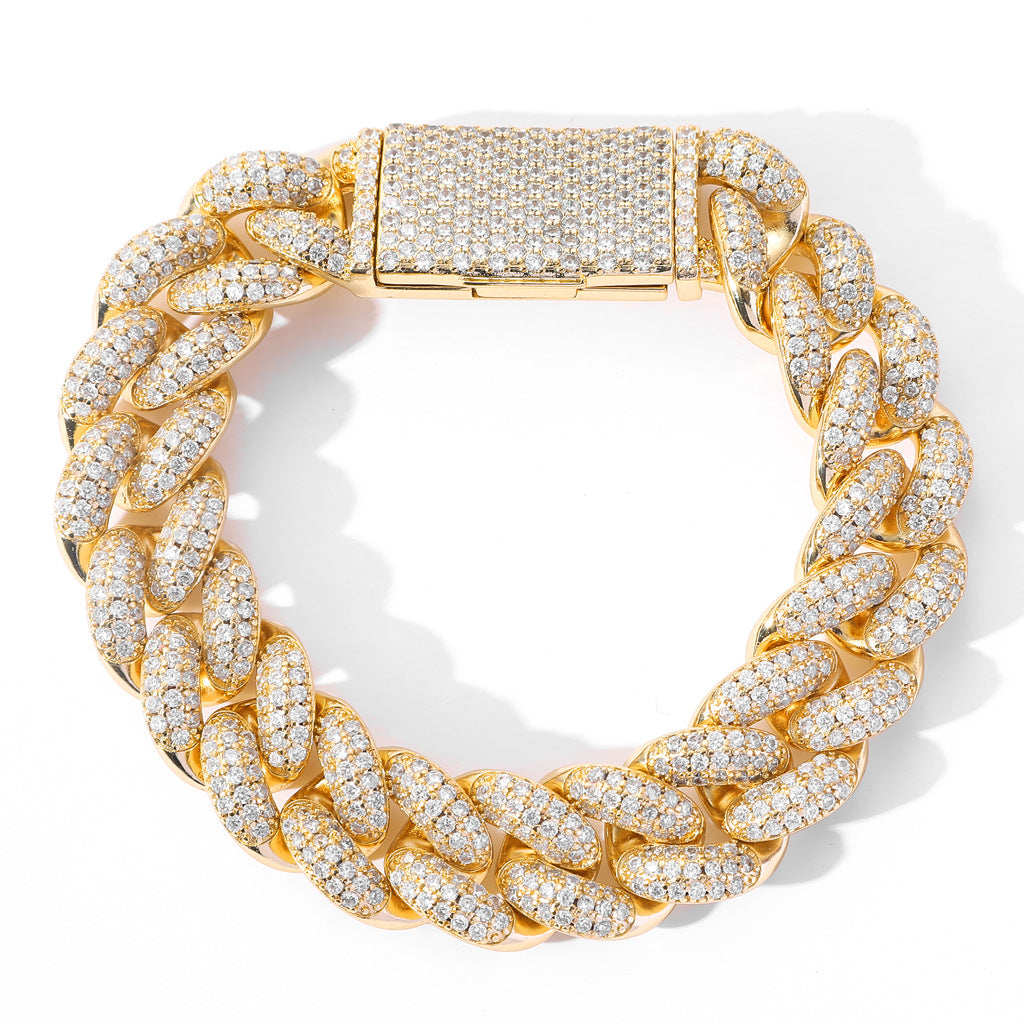 iced out cuban link bracelet