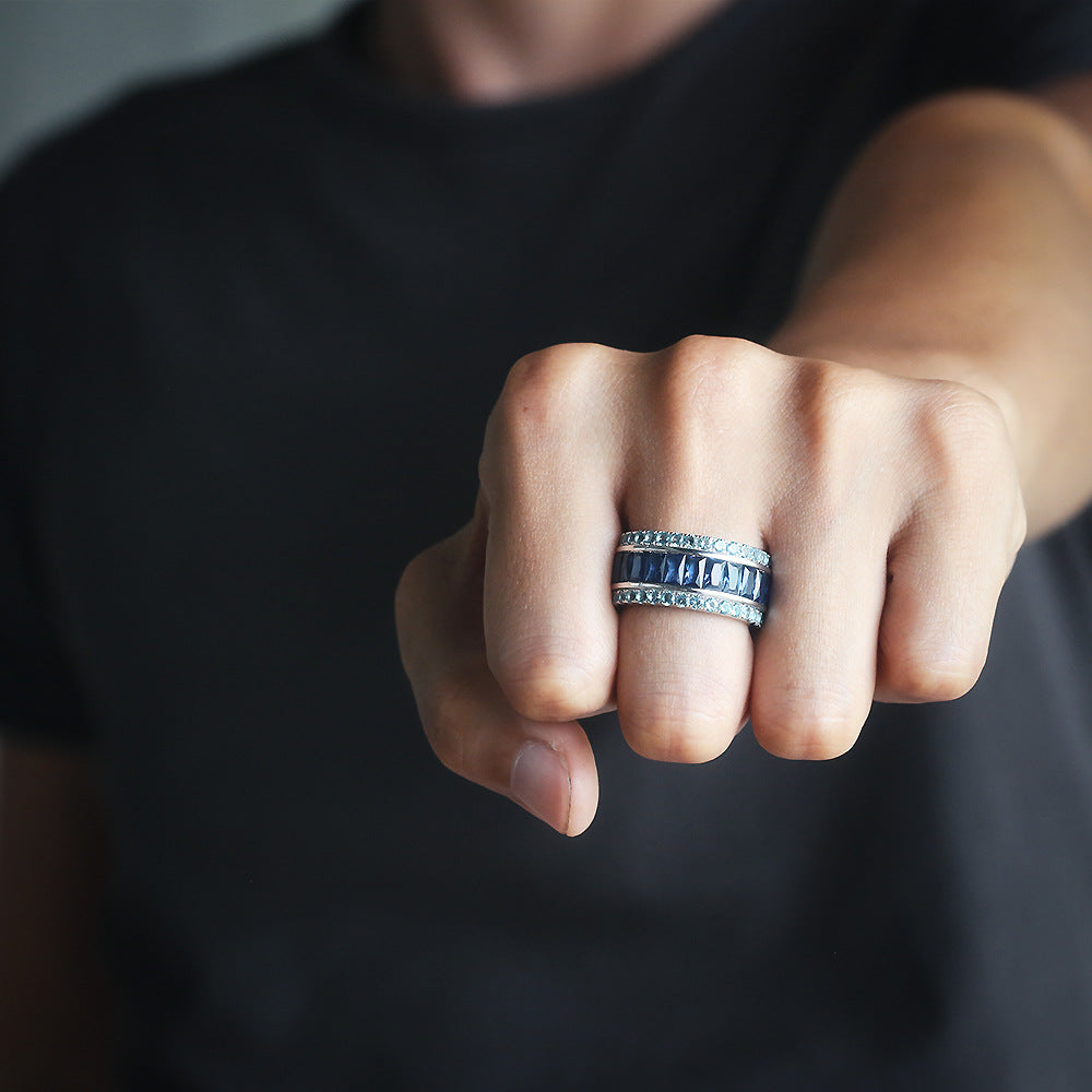 blue rhinestone paparazzi ring