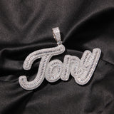 diamond name pendant necklace