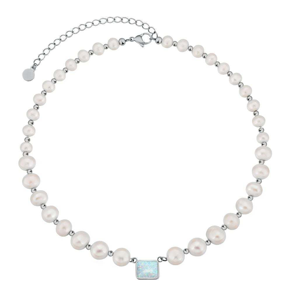 8mm Pearl Beaded Necklace