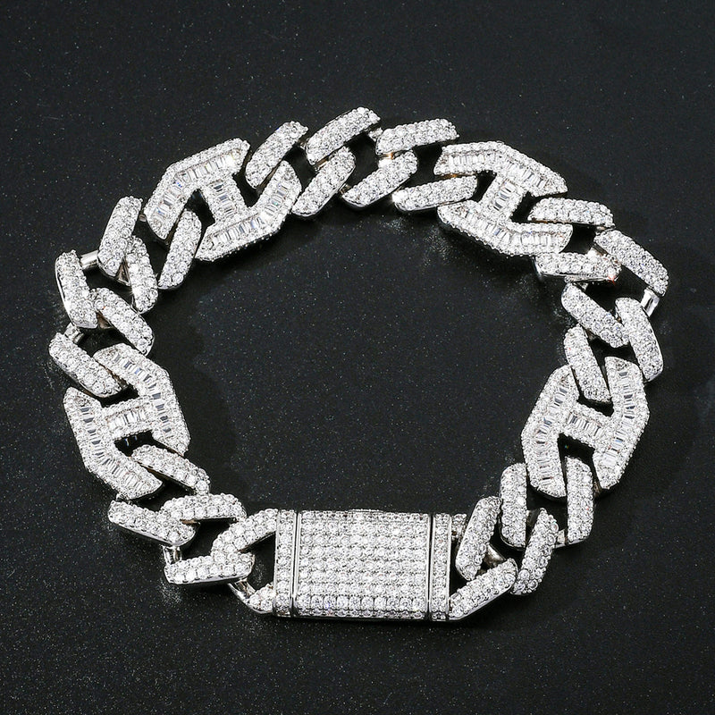 diamond cuban link bracelet mens