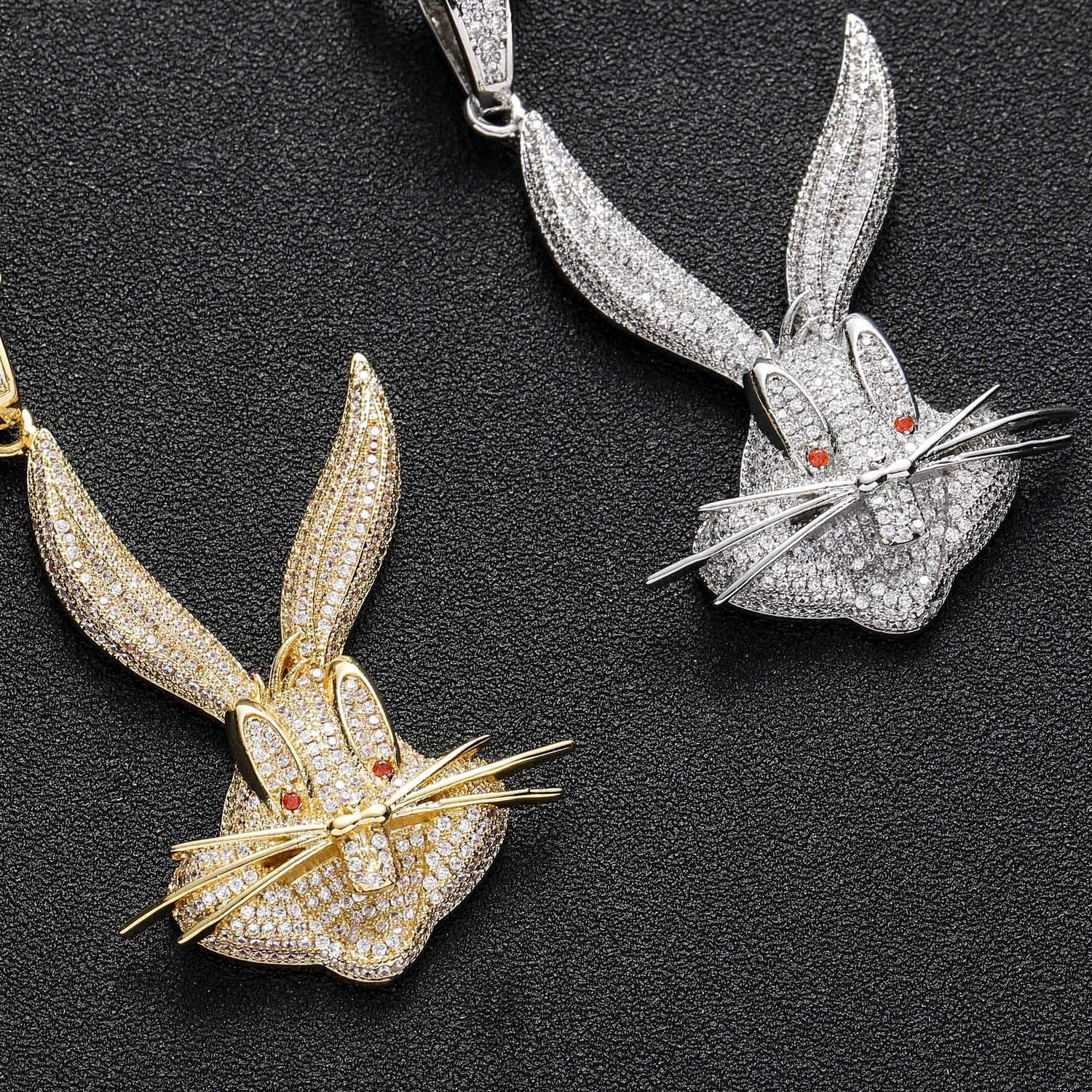 bugs bunny diamond pendant