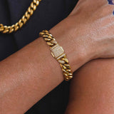 18k gold bracelet cuban link