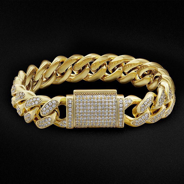 miami cuban bracelet 14k