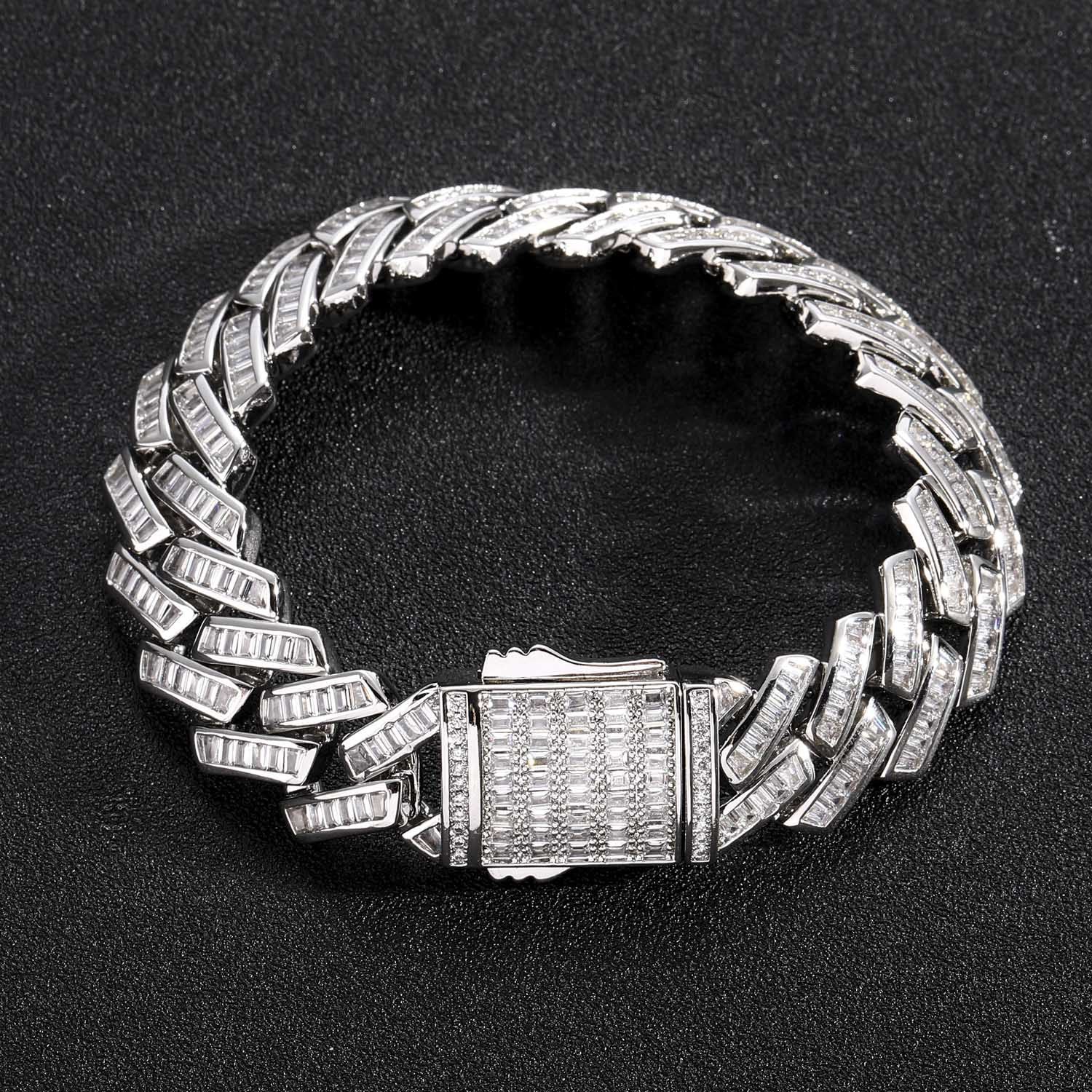 The Bold King II® - 16mm Baguette Prong Cuban Bracelet