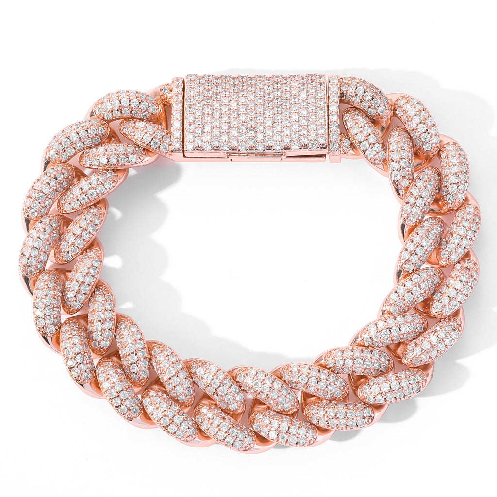 rose gold cuban link bracelet