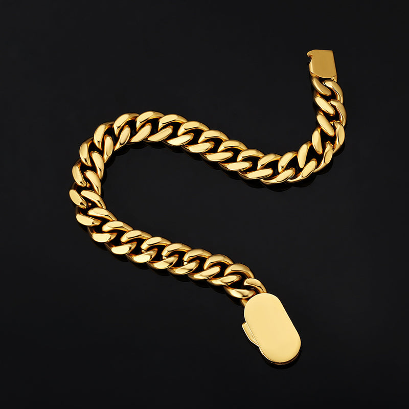 18k gold cuban bracelet