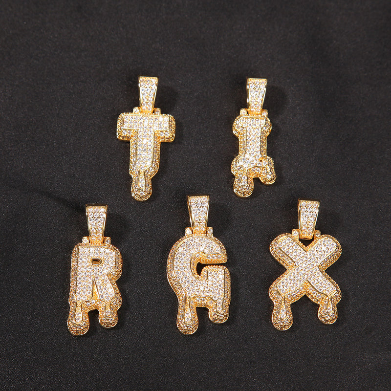 gold name pendant