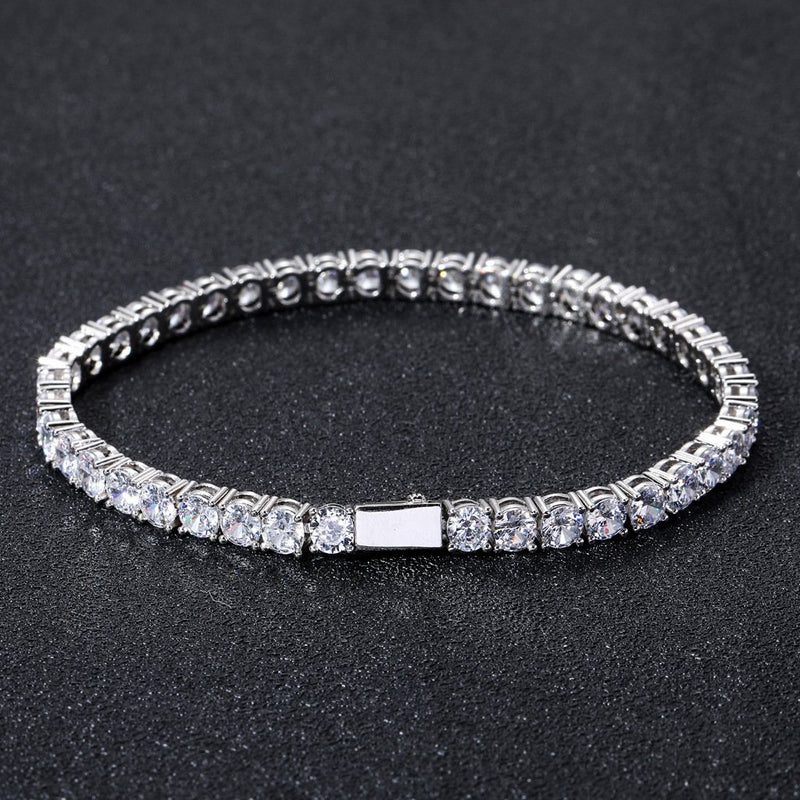 silver tennis bracelet womens