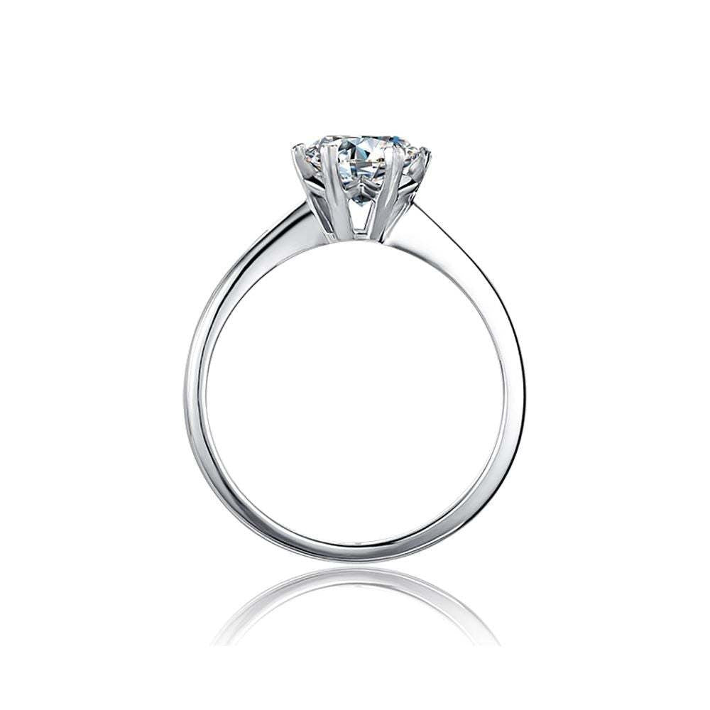 1ct Moissanite Diamond Ring