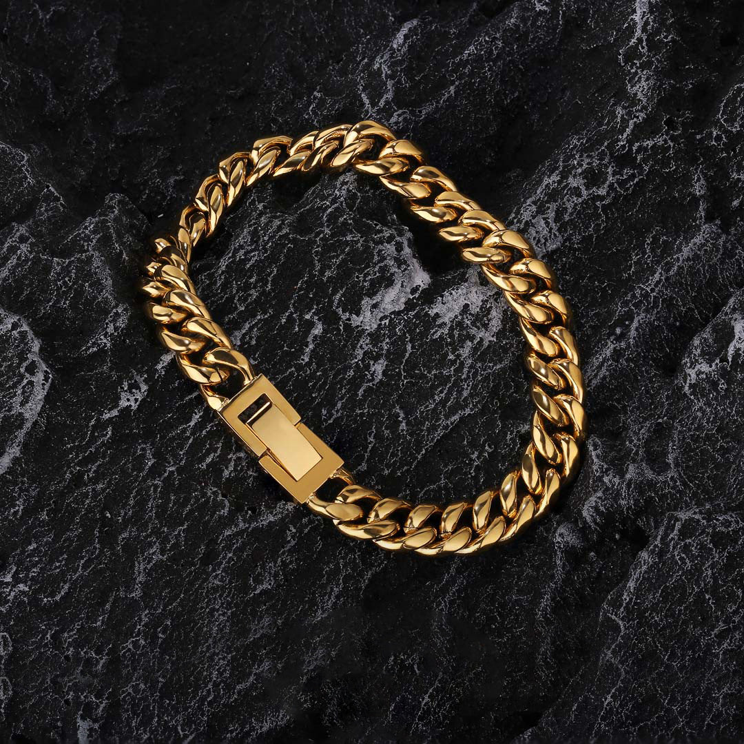 18k cuban link bracelet