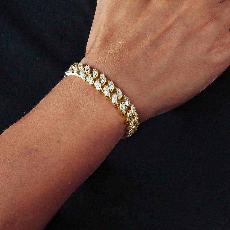 gold chain bracelet with diamonds