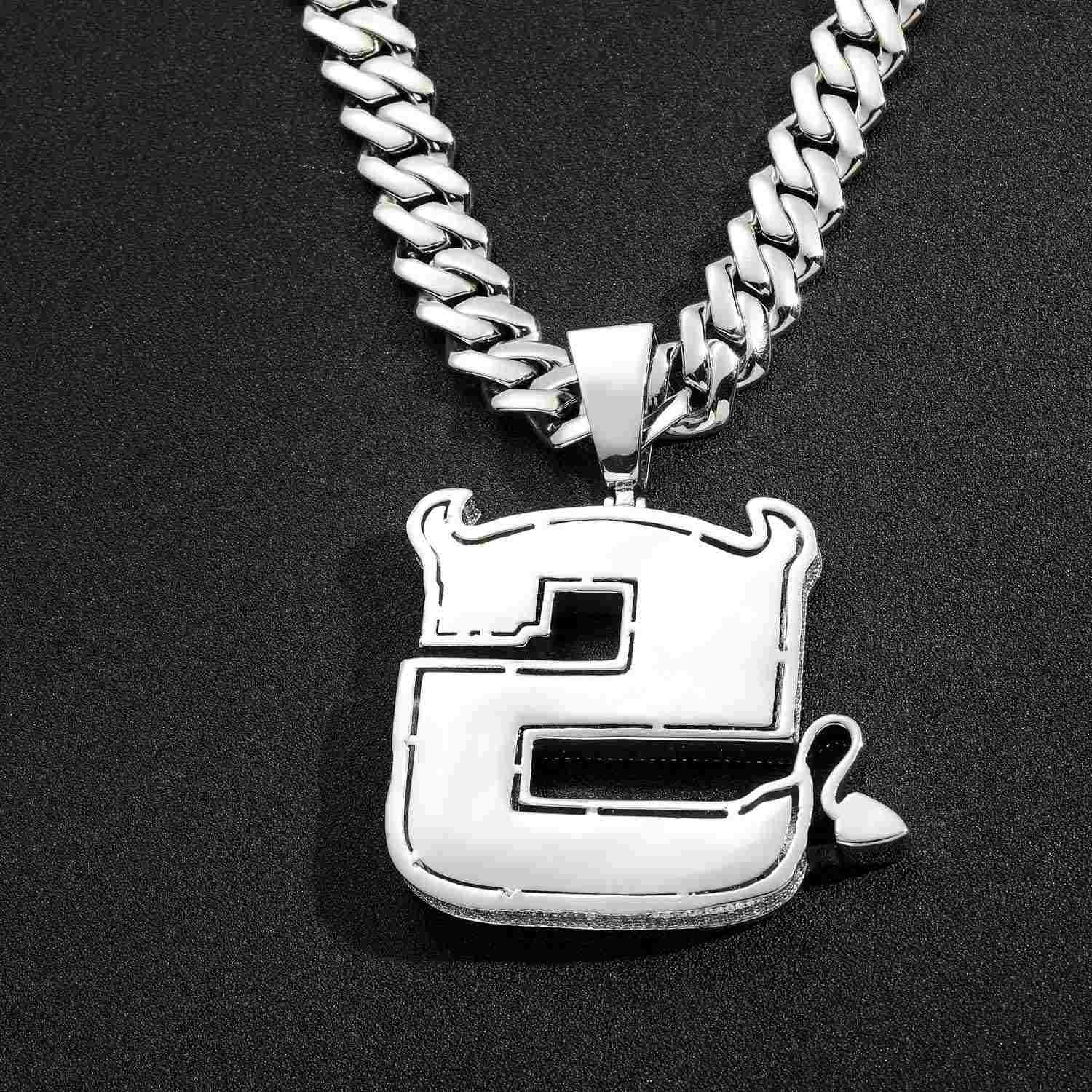 diamond initial s pendant