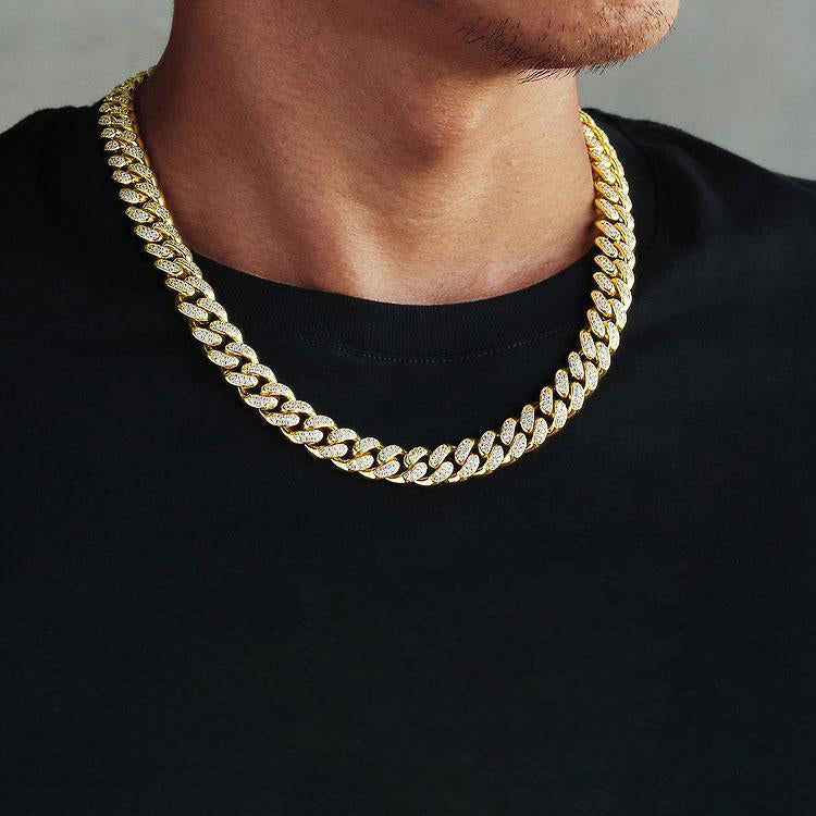 mens gold box chain