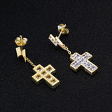 cross earrings men