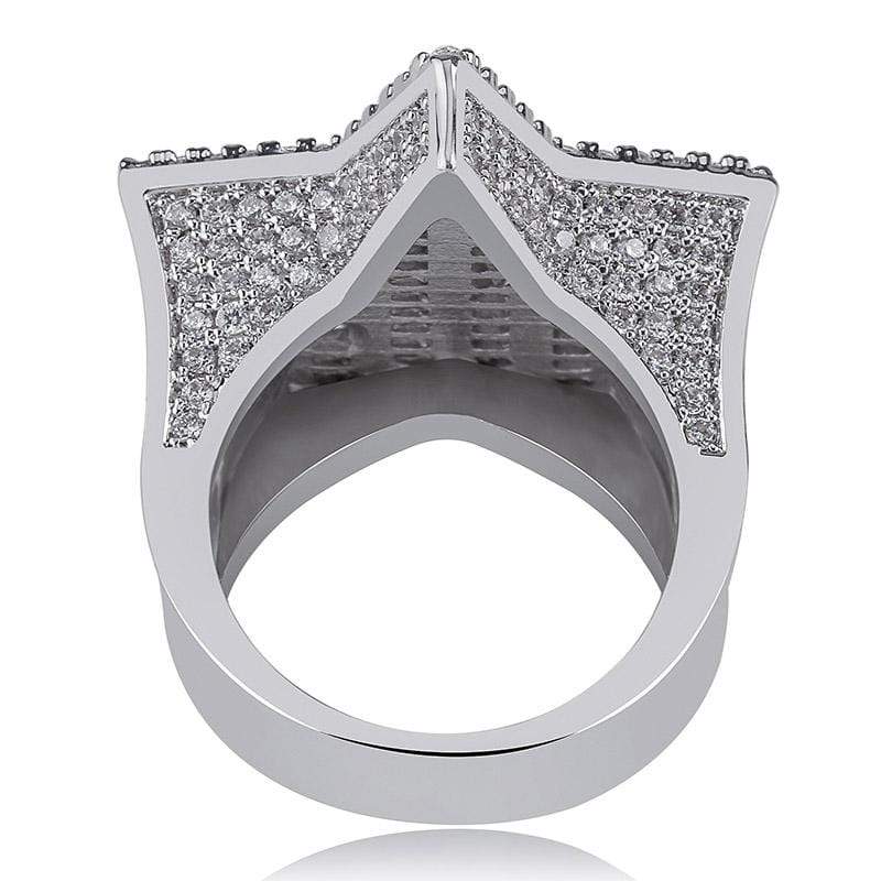 The Bright II® -  Iced Out Baguette Star Ring for Men