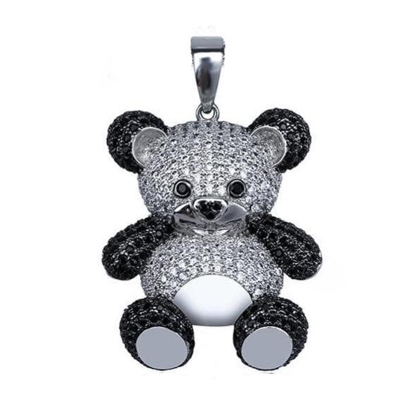 Diamond Teddy Bear Pendant