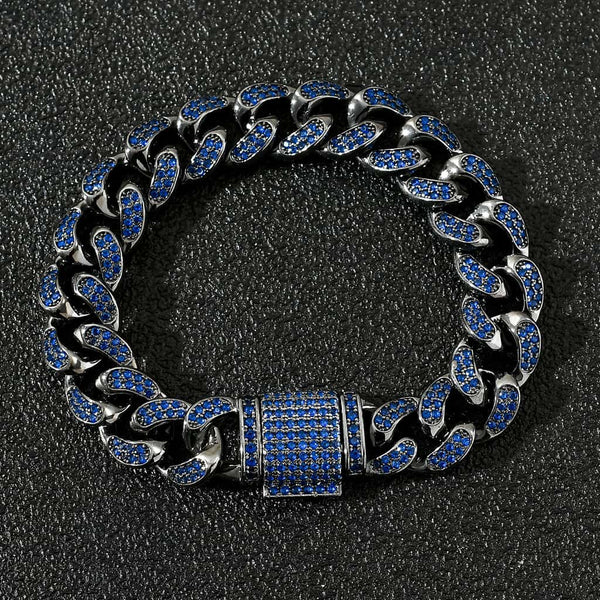 iced black cuban bracelet