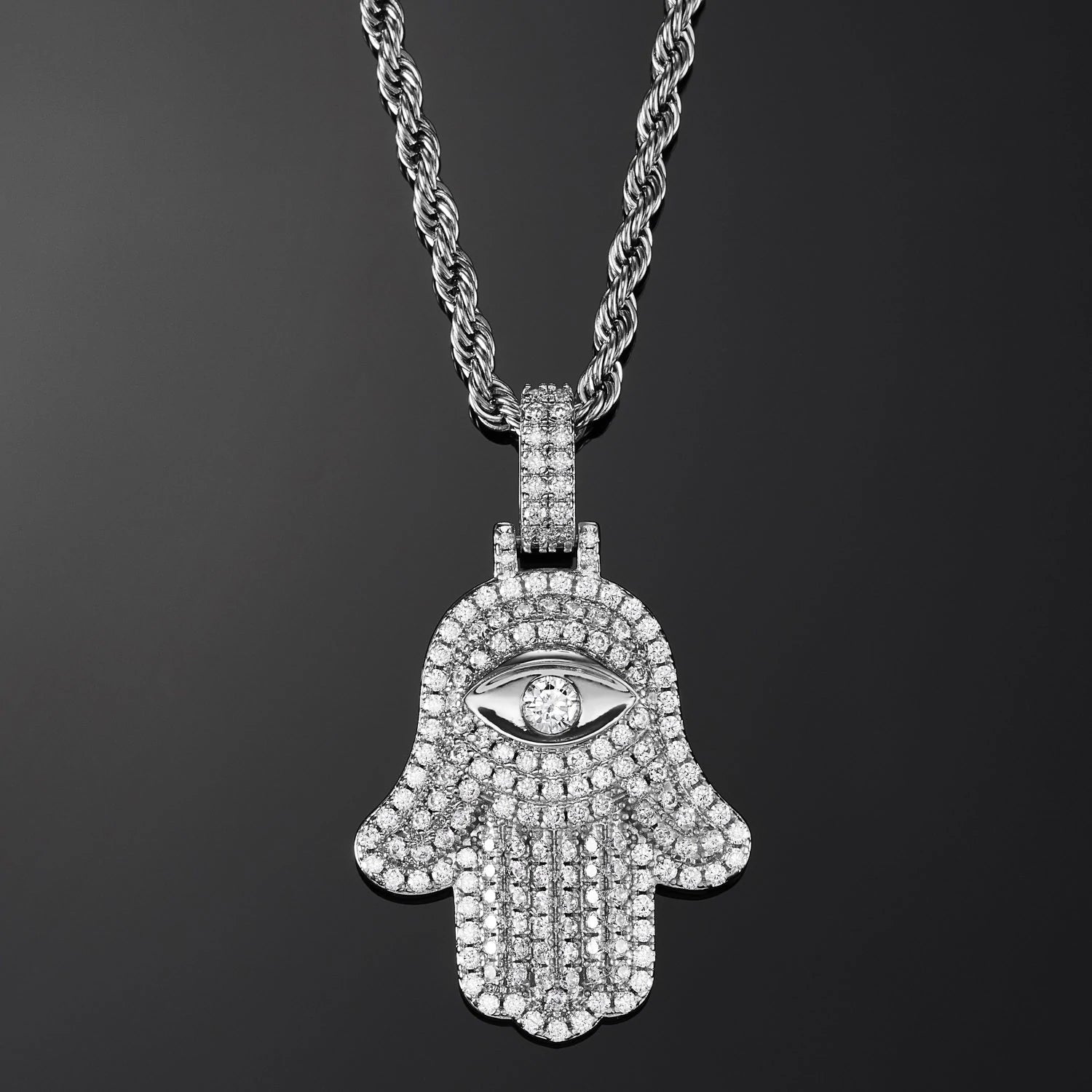 hamsa pendant silver