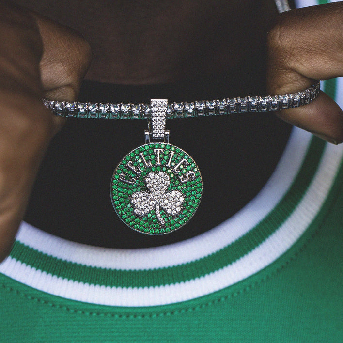 boston celtics gold pendant