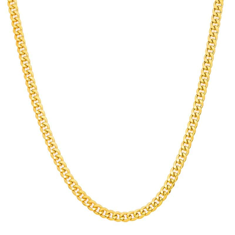 4mm Solid Gold Miami Cuban Link in 10kt/18ct/24ct