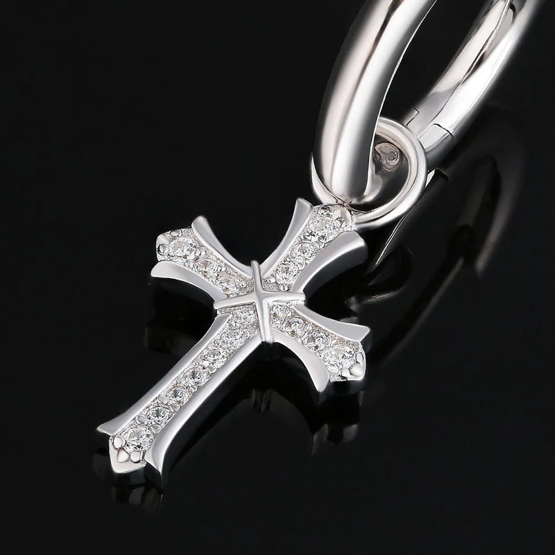 The Belief® - 15mm 925 Silver Cross Earrings