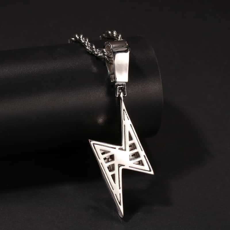 diamond lightning bolt pendant