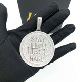 Stay Humble Hustle Hard Iced Pendant