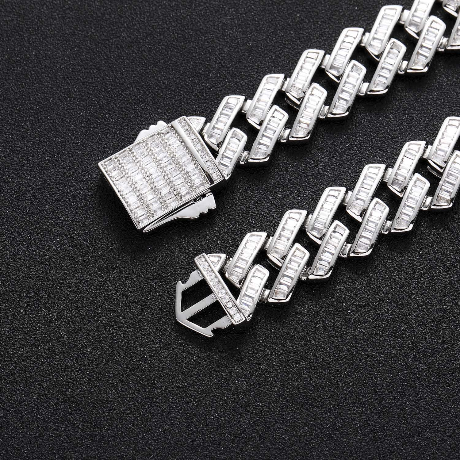 baguette diamond cuban chain