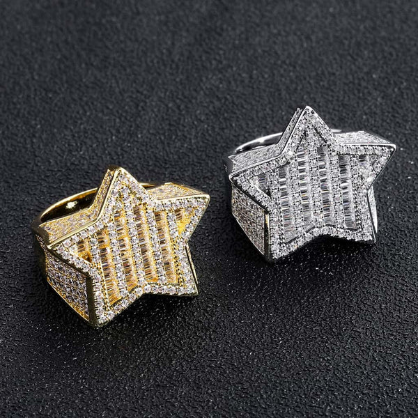 iced star ring