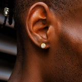 iced out gold earrings