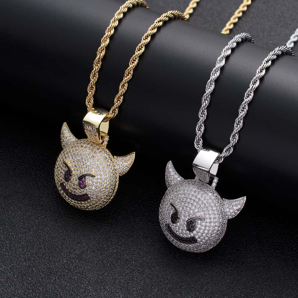 diamond emoji necklace