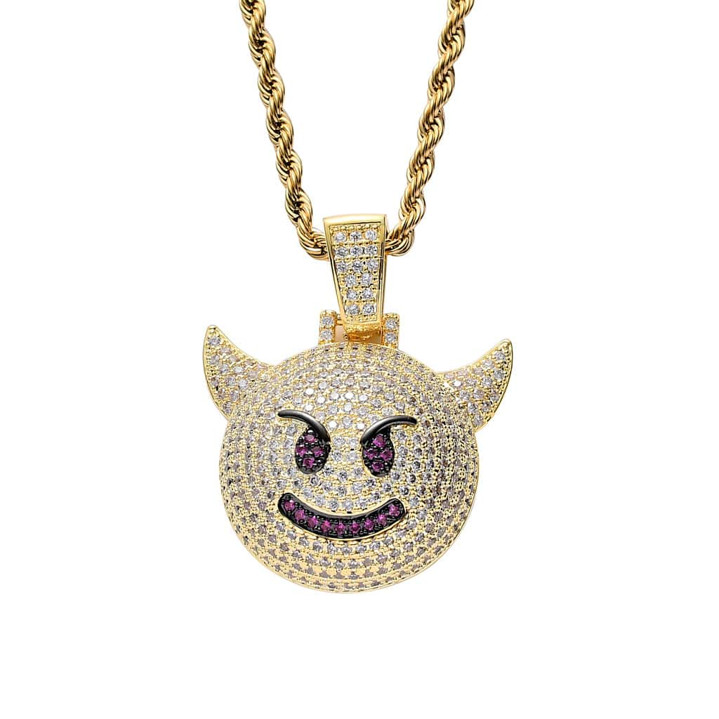 emoji pendant diamond