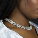 female prong link chain silver