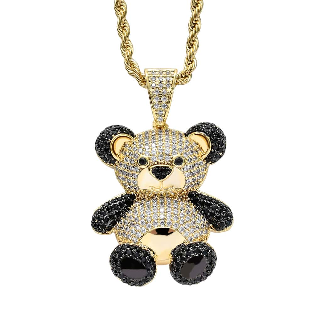 teddy bear necklace swarovski