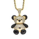 teddy bear necklace swarovski