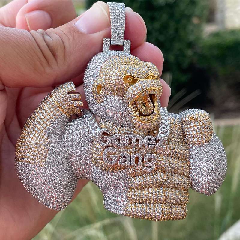 Gorilla Pendant With Custom Word