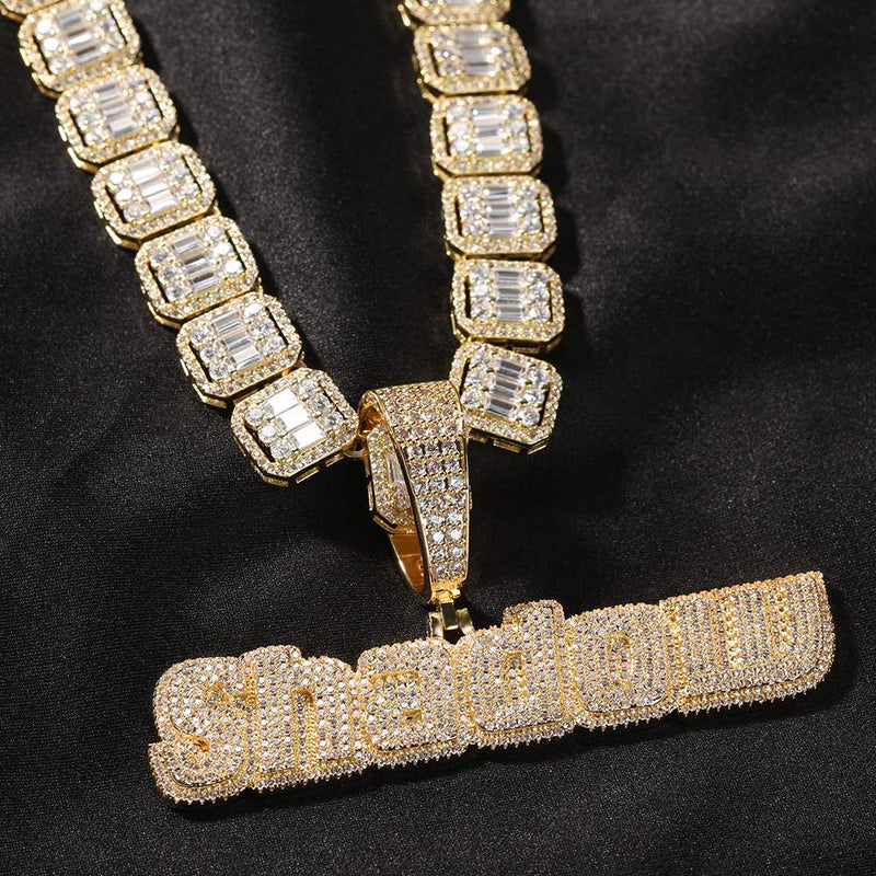 custom gold letter necklace