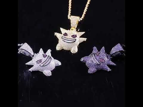 purple gengar pendant