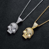 silver skull pendant