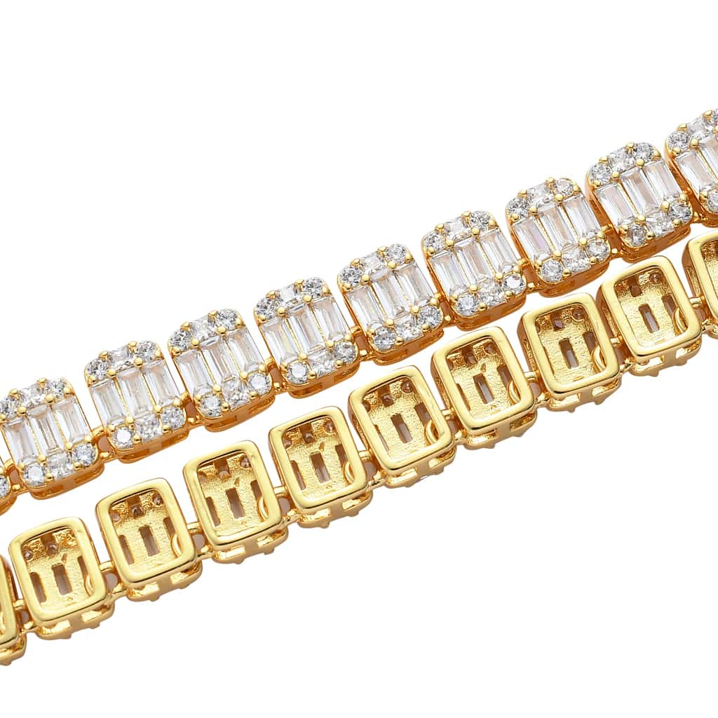 iced out baguette tennis bracelet