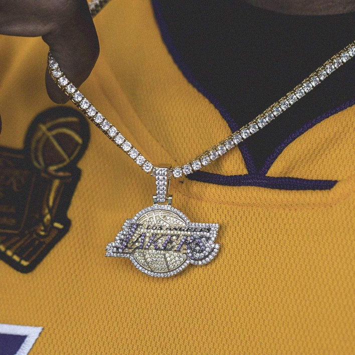 lakers gold pendant